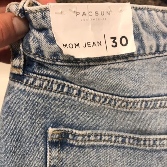 PacSun Light Wash MOM JEANS ripped, distressed 30 - Picture 5 of 7